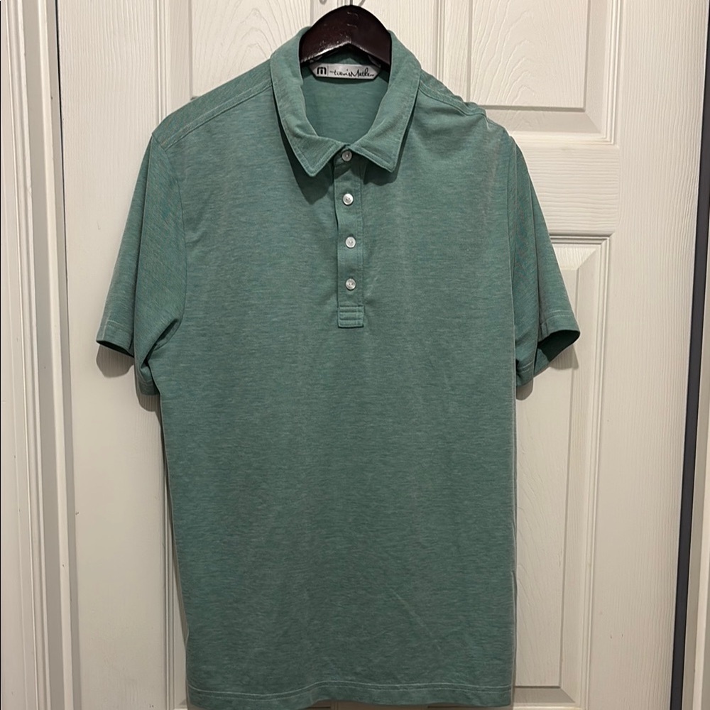Travis Mathew Men's Green Polo Shirt